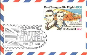 USA SPECIAL EVENT COVER 1981 BRITISH PHILATELY AT MILCOPEX 1981 IN MILWAUKEE WI - Picture 1 of 1