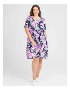 Taking Shape Cotton Tropical Pocket Dress Print Size 12 (Plus) RRP $129.95 NWT - Picture 1 of 4