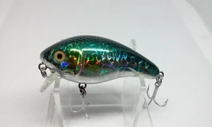 Tom Mann's Baby 1 - Minus Style Green Holo/Blk 2,25" Shallow Crankbait Lure NOS - Bild 1 von 7