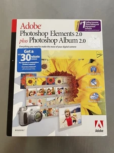 NEW Adobe Photoshop Elements 2.0 (Adobe, 1999) Factory Sealed OEM NOS RARE - Picture 1 of 7