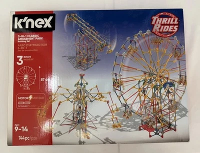 K'NEX (17035) 3 in 1 Classic Amusement Park Building Set 744 Pcs Motorized! - Image 1 of 4