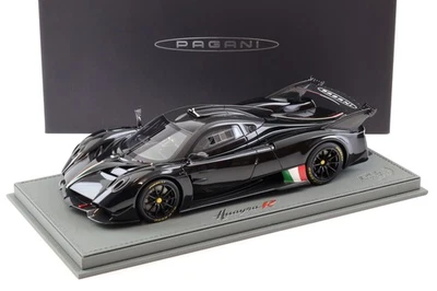 1:18 BBR Pagani Huayra R Nero Lucido Con Tetto In Carbonio Con Espositore - Lim - Immagine 1 di 4