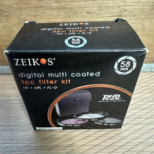 Zeikos (UV, CPL, FLD) Multi-Coated Glass Filter Kit, 58MM - 3PC - Picture 1 of 4