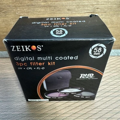 Zeikos (UV, CPL, FLD) Multi-Coated Glass Filter Kit, 58MM - 3PC - Image 1 of 4