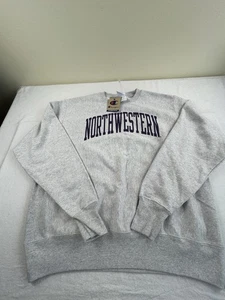 Northwestern University Sweatshirt Crew Champion Reverse Weave Grau Gr. LG NEU - Bild 1 von 6