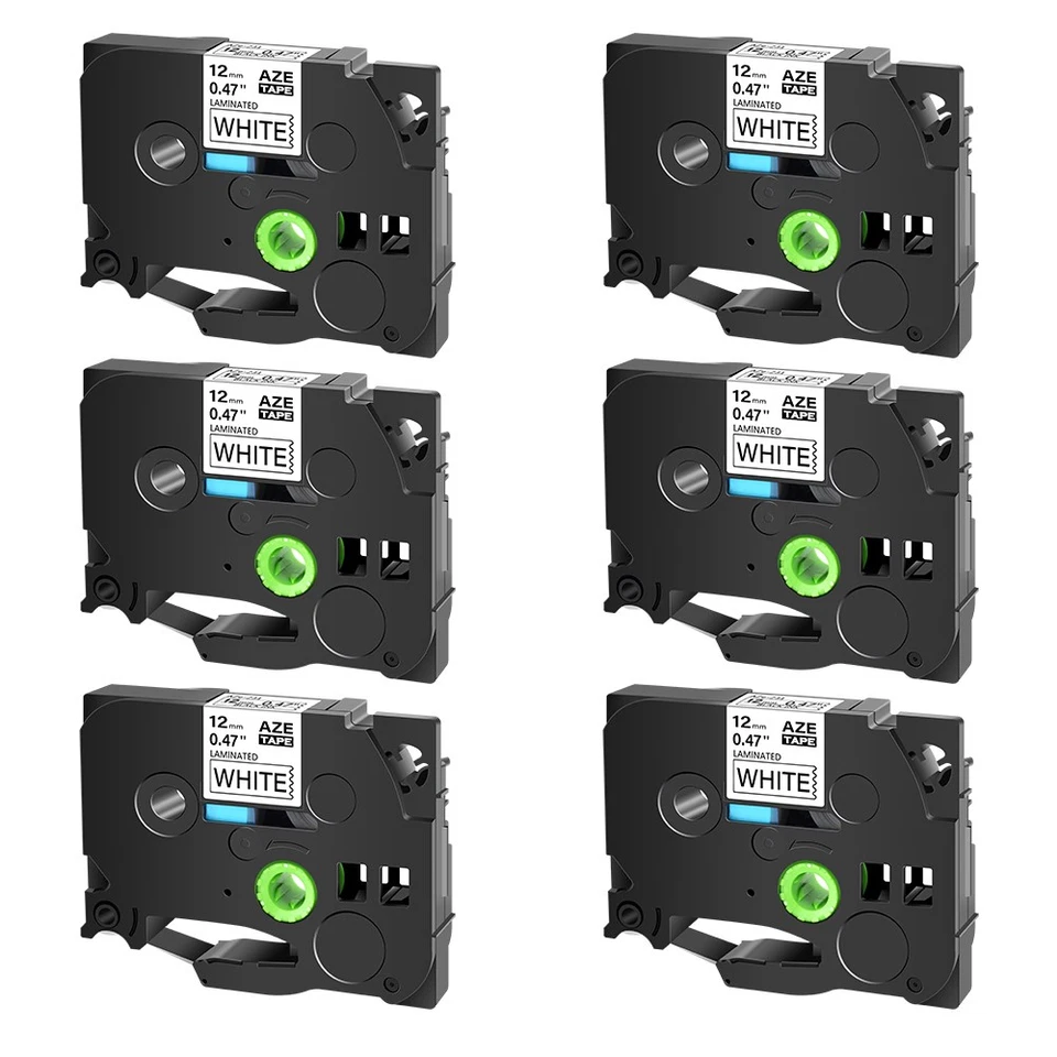 12 Packs Compatible Label Tape For Brother P-Touch TZe-231 TZ-231 Black On White