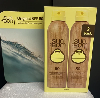 SUN BUM SPF 50 Protector Solar Spray Paquete de 2 5oz Cada uno Exp 12/2027 ¡NUEVO! Foto 1 de 4