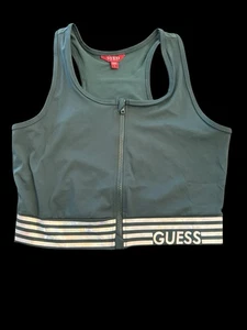 Top corto Guess para mujer con cremallera - verde oscuro - grande - Imagen 1 de 2