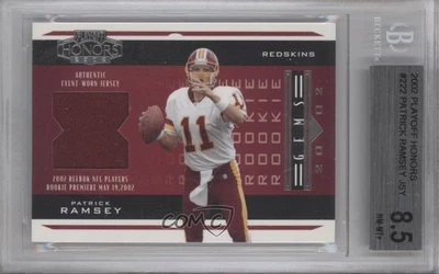 2002 Playoff Honors Rookie Gems /650 Patrick Ramsey #222 BGS 8.5 Rookie RC - Image 1 of 2