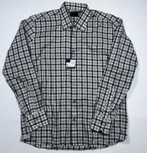 $238 New CALDER CARMEL Men's Size Large L 100% Cotton Check Print Button Up - Picture 1 of 5