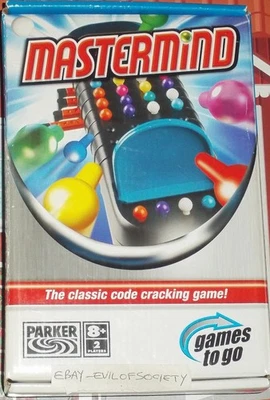 hasbro, parker, mastermind, games to go, travel game, complete, boxed, 2006 - Image 1 of 3