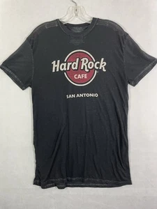 Hard Rock Cafe San Antonio Gray Medium Cotton T Shirt See Through Material - Picture 1 of 8