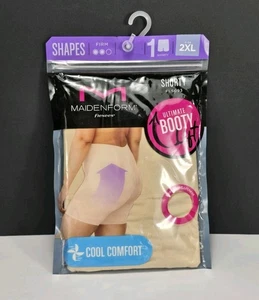 Maidenform Shapes Flexees 2XL Booty Lift Shorty FLS093 Beige Firm 2 Cool Comfort - Picture 1 of 2