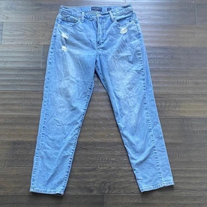 LUCKY BRAND High Rise Mom Jean Womens Sz 28 Light Wash Blue - Picture 1 of 8