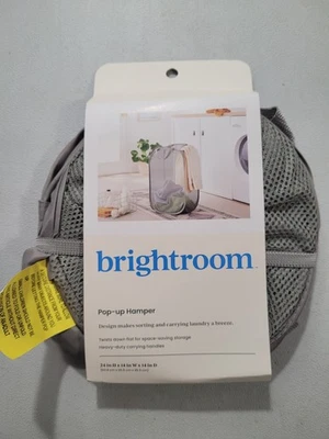 brightroom Pop-up Mesh Hamper, Grey - Image 1 of 3