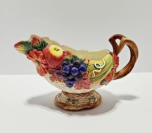 VTG 1997 Fitz and Floyd Autumn Bounty Gravy Boat Sunflower Thanksgiving Fall - Picture 1 of 16