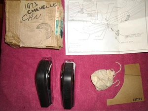 Nuevo de lote antiguo 1973 Chevrolet Chevelle Malibu protectores de parachoques trasero - Imagen 1 de 6