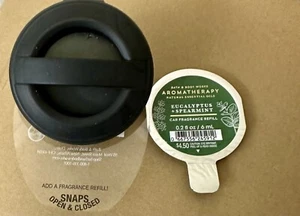 Bath Body Works Black Matte Scentportable CAR Visor Clip + Eucalyptus Refill - Picture 1 of 5