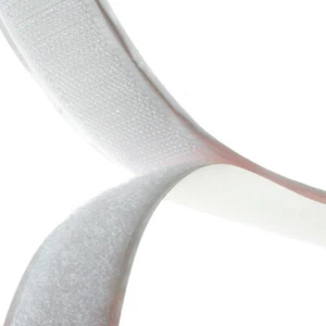 20 mm de ancho blanco autoadhesivo gancho 10 m y cinta de bucle de 10 m espalda pegajosa artesanía hobby - Imagen 1 de 2