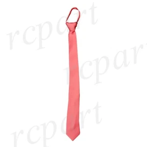 New formal men's pre-tied ready knot necktie poly wedding Coral prom slim - Picture 1 of 1
