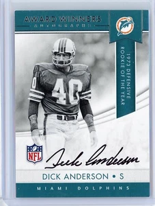 Dick Anderson - 2017 Panini Football Award Winners on card autograph auto - Bild 1 von 2