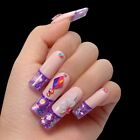 Wearable Manicure French Fake Nails Square Head Press on Nails  Girl