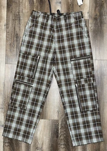 GU Undercover Zipper Pants Relaxed Plaid Trouser Sz 34 XL Takahashi Japan Import - Picture 1 of 10