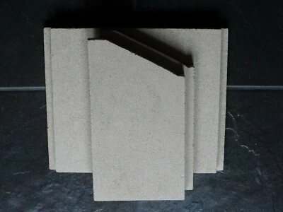 Replacement Fire Bricks compatible with Tiger Inset Stove Full Set 1 rear 2 side - Image 1 of 4
