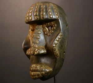 African Vintage Mask Handcrafted Dan Zakpai Tribal Face Art Decor-G5053 - Picture 1 of 24