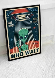 ALIEN SPACE VINTAGE POSTER QUOTE IMAGE WALL ART PRINT SIZE A3 A4 SIZE - Picture 1 of 1