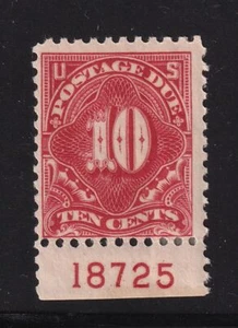 1917 Postage Due 10c Sc J65 MHR OG single 18725 Hebert CV $50 - Picture 1 of 1