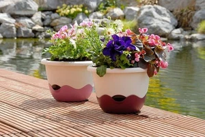Blumenampel "Mareta"  Ø 25 u. 30 cm Bewässerungsampel Hängeampel incl. Kette - Bild 1 von 16