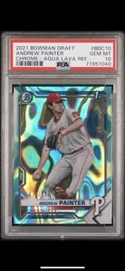 Bowman Chrome Andrew Painter Aqua Lava Refractor 2021/199 PSA 10 Phillies - Imagen 1 de 1
