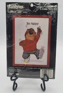 1986 Janlynn Suzy's Zoo Counted Cross Stitch Kit #38-67 Be Happy 5"x7" Sealed - Picture 1 of 2