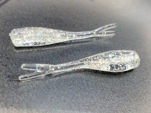 (20) - 2" Slab Crusher "Crystal Flash" Crappie Jig GRUBS BAIT PANFISH BABY SHAD - Picture 1 of 3
