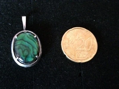 Antiker Anhänger mit Punze 925er Silber und Meisterpunze Abalone  - Bild 1 von 4