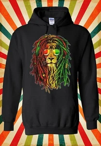 Lion Reggae Music Rasta Funny Cool Men Women Unisex Top Hoodie Sweatshirt 1786 - Picture 1 of 9