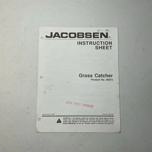 Jacobsen Grass Catcher Instruction Sheet 69073 - Picture 1 of 2