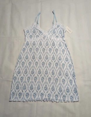 Camisón elástico LAURA ASHLEY para mujer mediano con ribete de encaje floral quimise nuevo con etiquetas Foto 1 de 4