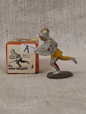 Elastolina Vintage Nº 806A Caballero con Escudo y Espada Juguete Soldado con Caja Alemania Foto 1 de 4