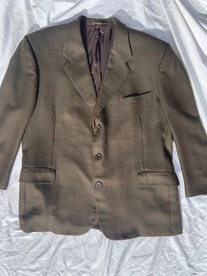 Chaqueta a cuadros H. Freeman & Sons for Patrick James marrón ventana panel XL Foto 1 de 4