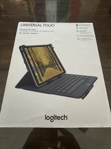 Logitech Universal Folio Case Bluetooth Wireless Keyboard Fits 9-10" Tablets iOS - Picture 1 of 4