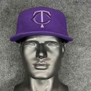 New Era 59Fifty Purple Minnesota Twins - Fitted Baseball Hat/Cap MLB - Sz 7 3/8 - Picture 1 of 7
