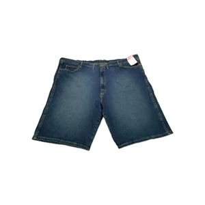 Wrangler Five Star Relaxed Fit Bermuda Shorts Men's 50 Blue Denim 10" Inseam - Picture 1 of 8