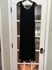 Charlie Paige schwarz ärmellos Midi Tank Kleid Hi-Lo Saum L/XL EUC - Bild 1 von 6