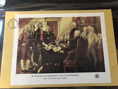 Honoring The Declaration of Independence Philadelphia, PA 1976 FDC 13 Cent Stamp - Image 1 of 4