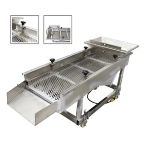 220V Stainless Medium Size Single-deck Linear Vibrating Screen 12mm Screen 150W - Picture 1 of 24