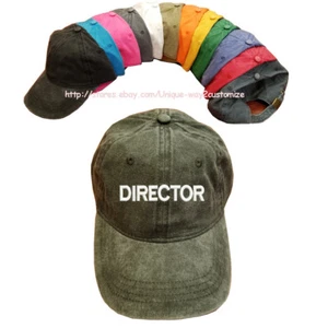 DIRECTOR cotton baseball cap You Choose color Pigment dyed 100% cotton - Picture 1 of 1