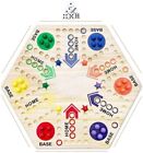 Wooden Board Game, Original Marble Game Double Sided Painted 6&4... 