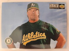 1994 Collector's Choice Oakland Athletics Baseball Card #330 Mark McGwire TC